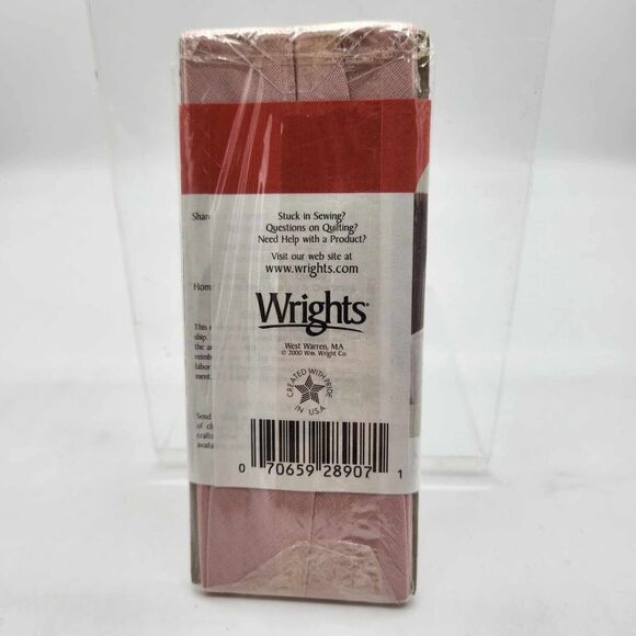 Lot of 2 Wrights Wide Single Fold Bias Tape PC06-215 Cameo 7/8" Wide 3 Yds Each - Picture 3 of 4